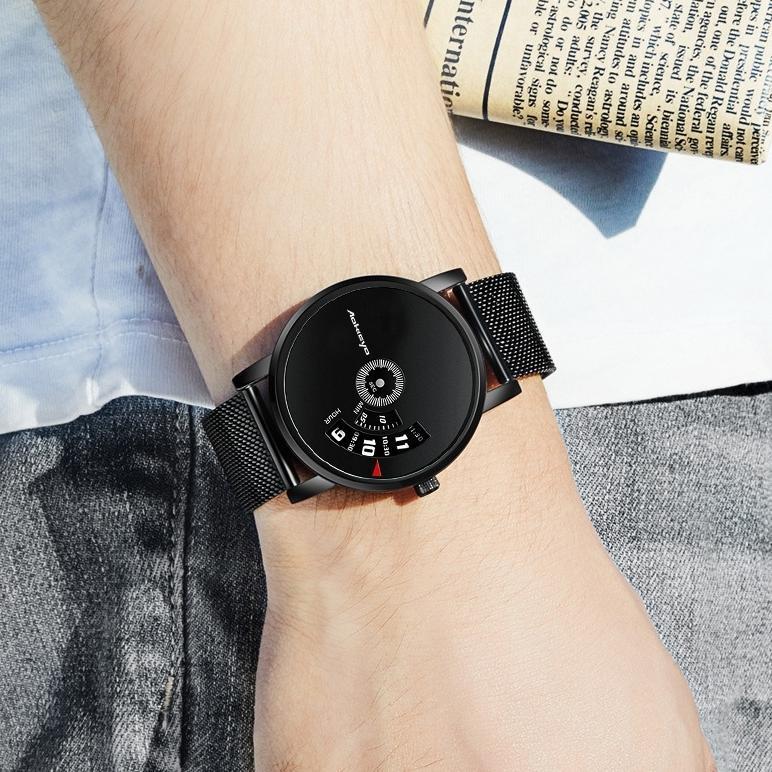 BESTPROMO AOKEYO S230 JAM TANGAN PRIA ANTI AIR ORI LUXURY BISNIS JAM TANGAN PRIA STAINLESS STEEL JAM