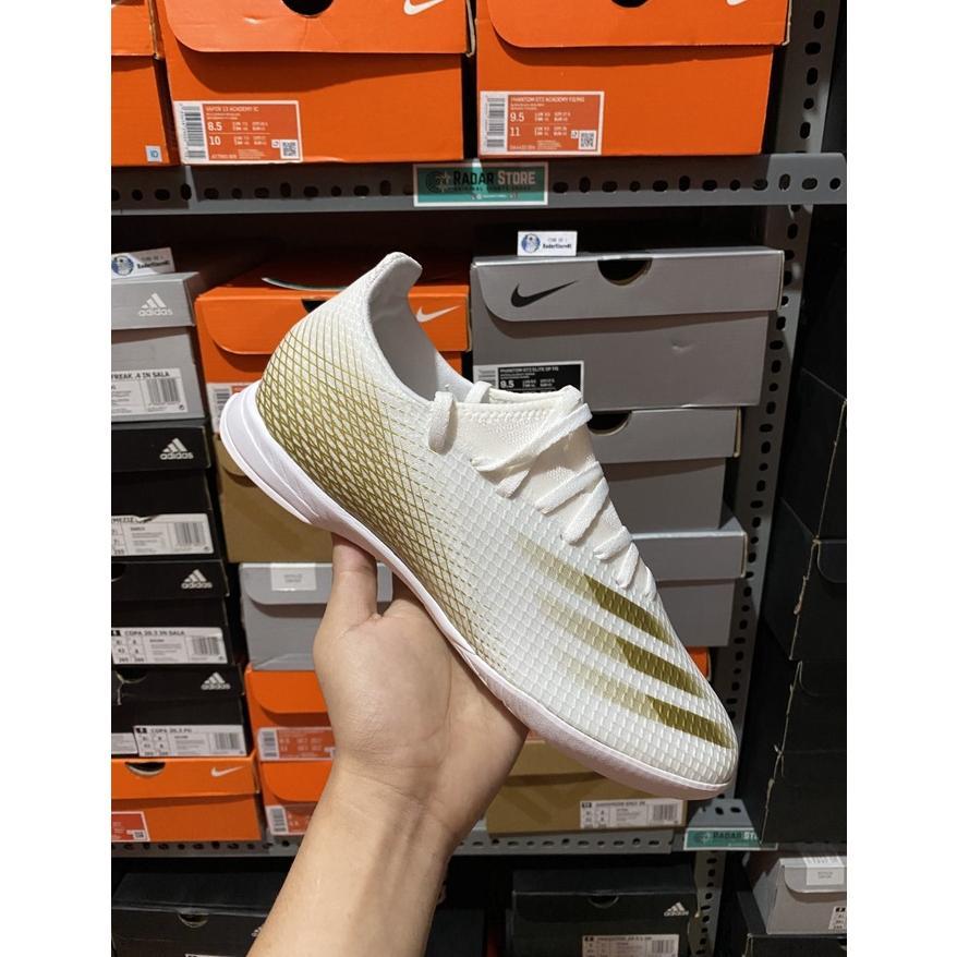 NEW SEPATU FUTSAL ADIDAS X GHOSTED.3 IN WHITE GOLD EG8204 ORIGINAL BNIB