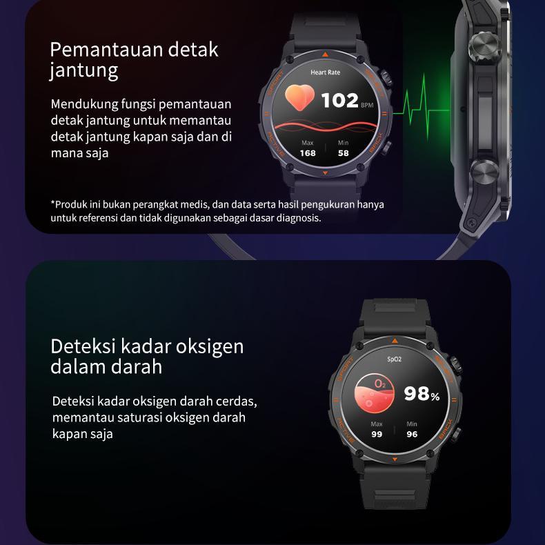 Big Promo Morein Plus Gt1 Smartwatch - 1.43'' Amoled | Tahan Air Ip68 | Baterai Tahan Lama | 123 Mod