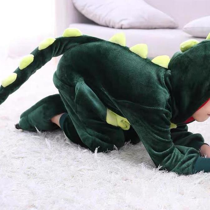 BAJU ONESIE DINOSAURUS DINO KIDS KOSTUM ANAK PIYAMA