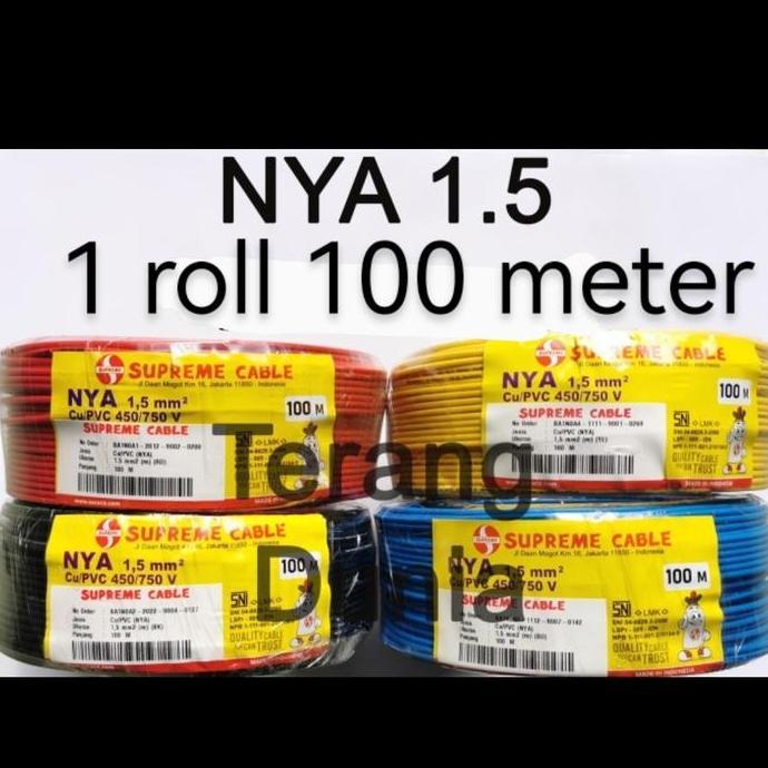 Grosir Kabel Tunggal Supreme 1.5Mm Kabel Supreme Nya 1.5Mm 100Meter Kabel Nya