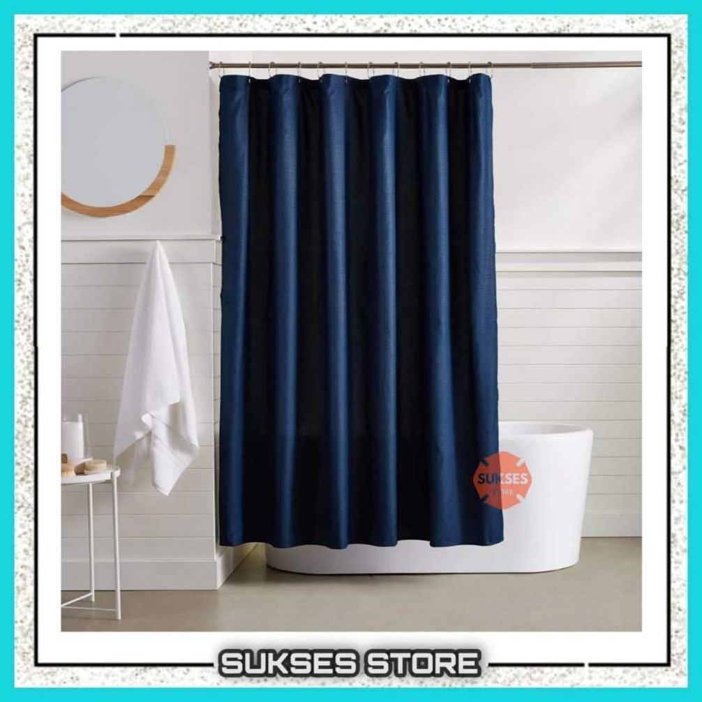 Tirai Shower Polos / Tirai Kamar Mandi Peva Waterproof