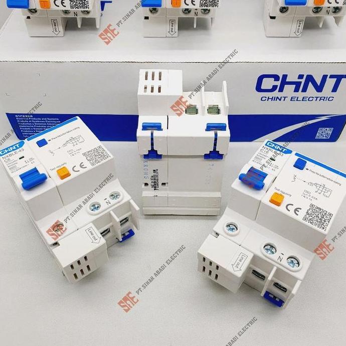 Promo Rcbo Rccb Elcb Chint 1P+N 300Ma 6Ka / Nxble-63 / 6A 10A 16A 20A 25A 32A 40A Mcb+Elcb (Residual
