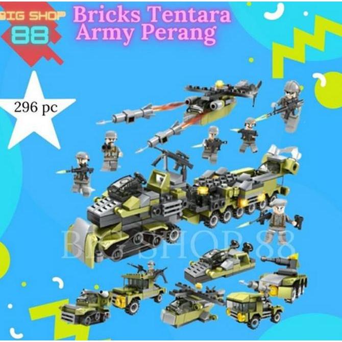 Brick Bricks Perang Tempur Tentara Army Soldier War