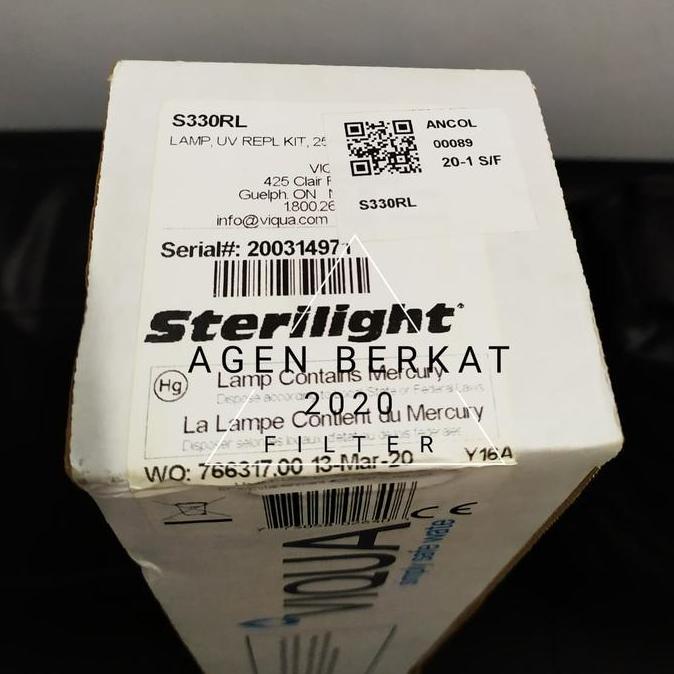 Promo Lampu Bohlam Uv Viqua S330Rl S 330 Rl 3,5Gpm Untuk Unit S2Qpa Vt4 Ori