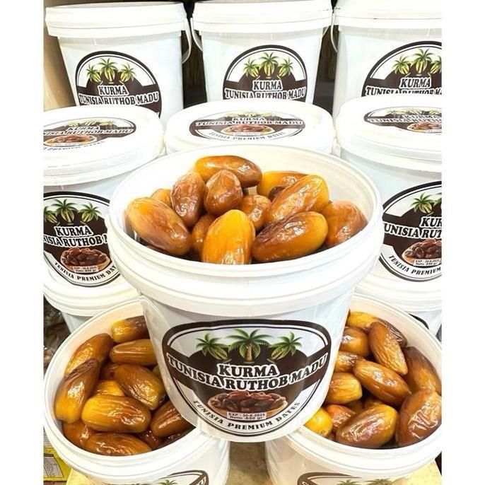 Kurma Tunisia Ruthob Madu Ember 850Gr Kurma Muda Makanan Kering Tidak terlalu Manis