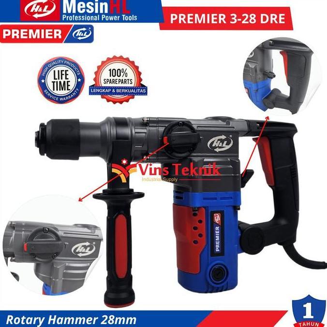HL Premier 3-28 DRE Rotary Hammer H&L Mesin Bor Bobok