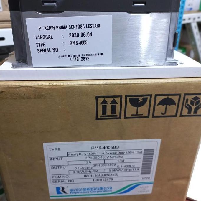 Sale Inverter Rhymebus Rm6-4005B3 3,7Kw/ 5Hp3Phase 380Vac Rhymebus Terbaru.