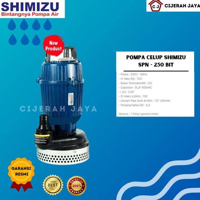Pompa Celup Shimizu Spn 250 Bit Spn250 Spn-250 / Pompa Celup Air Bersih Shimizu / Pompa Kolam Non Ot