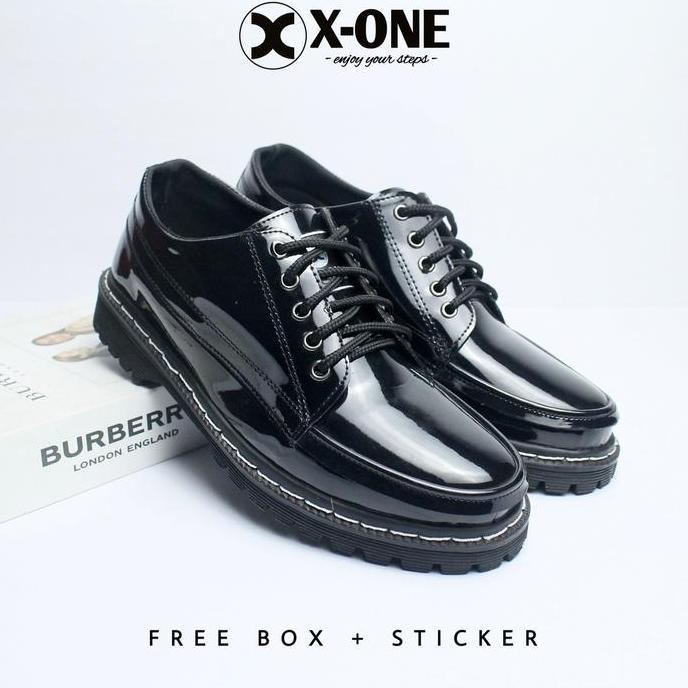 Termurah / Hot Sale Sepatu Formal Pria | X-One Footwear Jossie Docmart Hitam Docmart Brand Lokal