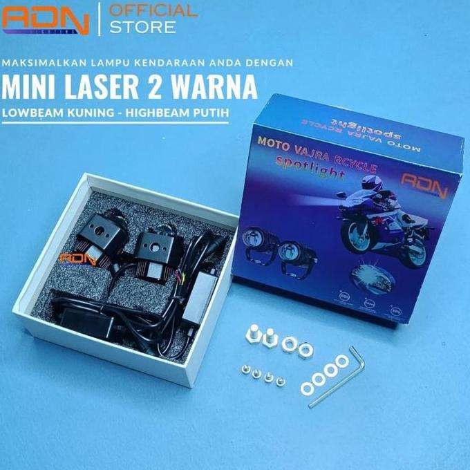 Lampu Tembak Sorot CWL Laser Led motor Mobil Mini LENS Projie