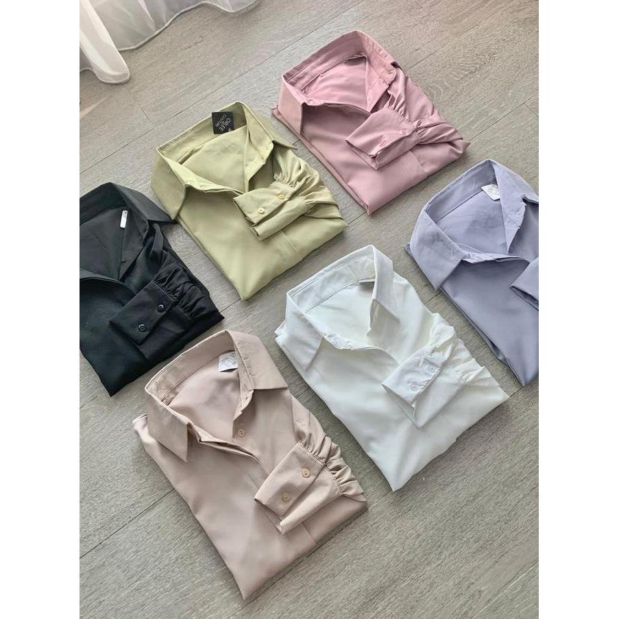 Termurah / Hot Sale Hyuna Shirt - Kemeja Polos Comfy Primadona - Kemeja Wanita Baju Panjang