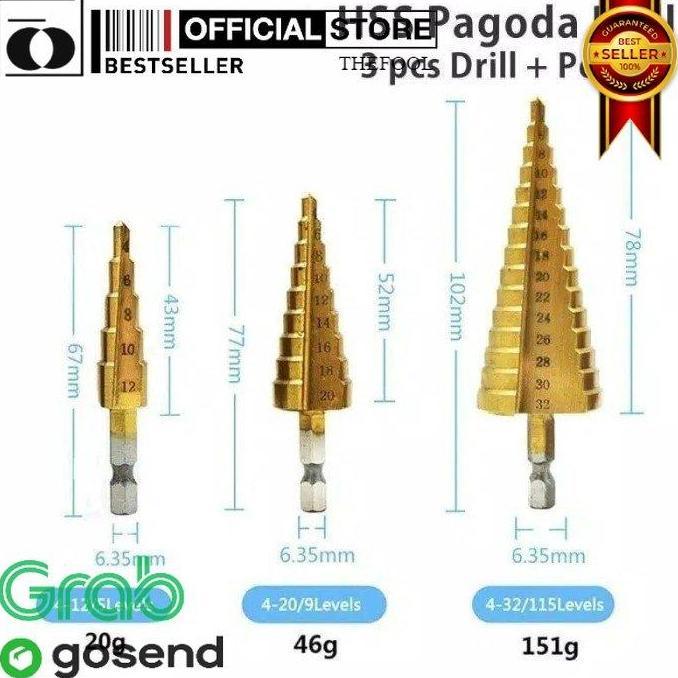 GRANTZY MORFLAT PREMIUM IMPORT / SET MATA BOR SERBAGUNA SEMUA BAHAN ISI 3 PCS