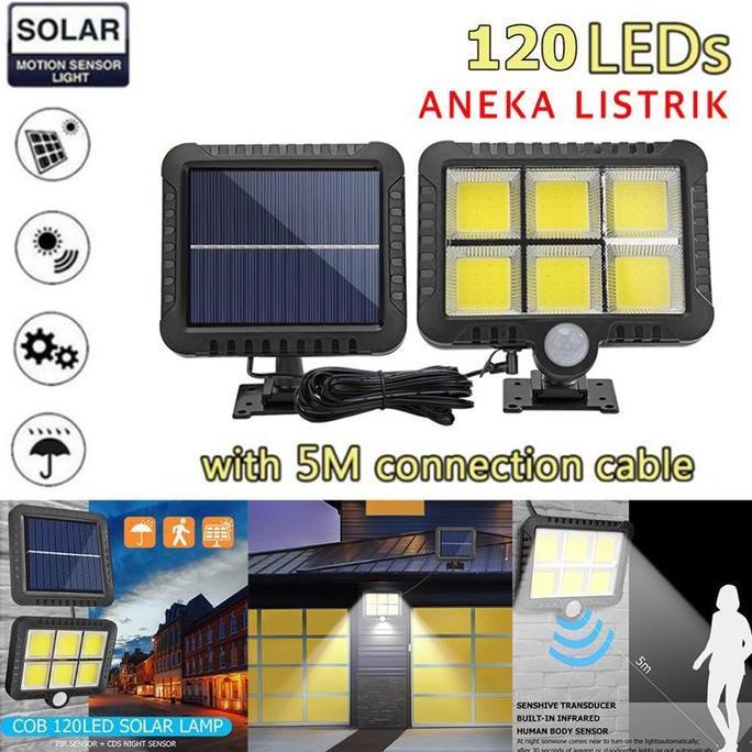 LAMPU TENAGA SURYA 6 LED LAMPU TEMBAK TENAGA MATAHARI SOROT SOLAR