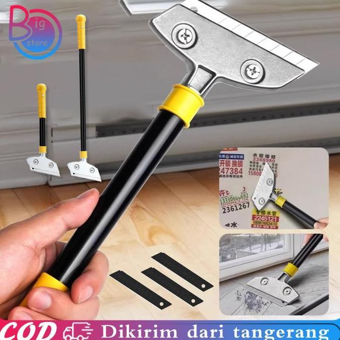 LOANHERCH Scrapper 30/60cm Alat Kape Pengerok Cat Tembok Panjang Alat Kerok Cat Dinding Pengikis Lem