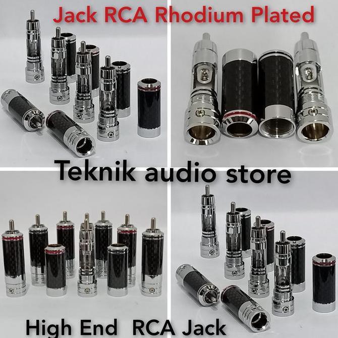 NEW Jack RCA Rhodium Plated Model Carbon- High End Series