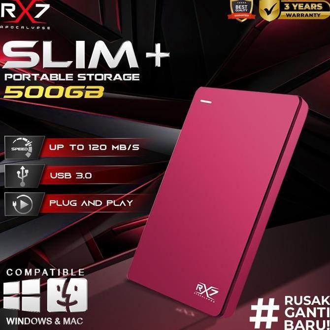 Hozon- Hdd External Backup Slim+ Rx7 500Gb / Hdd Expansion Slim+ Rx7 500Gb