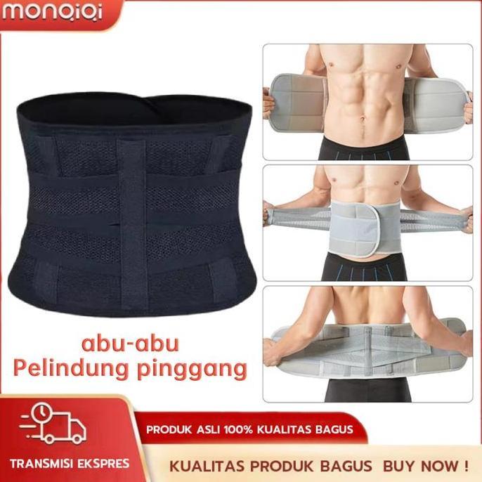 Korset Perut Sabuk Tekanan Olahraga Lumbar untuk Pria dan Wanita dengan Tiga Dukungan Tulang Rawan P