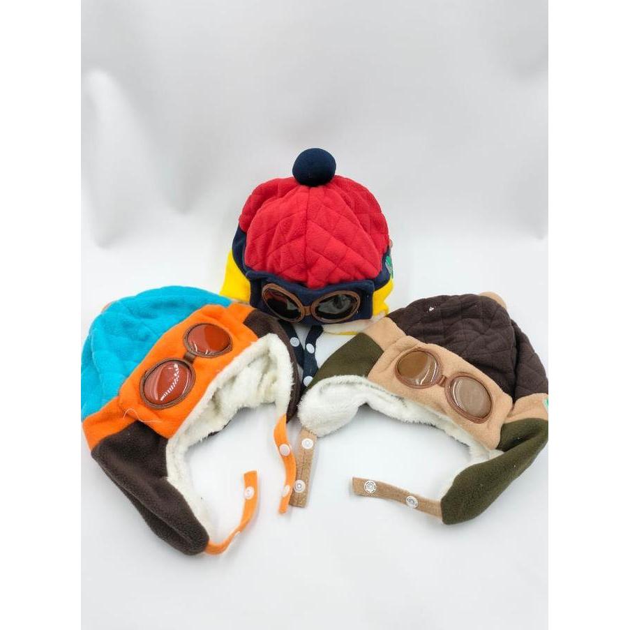 Topi Pilot Bayi, Topi Baby, Kupluk Balita, Topi Musim Dingin Korea