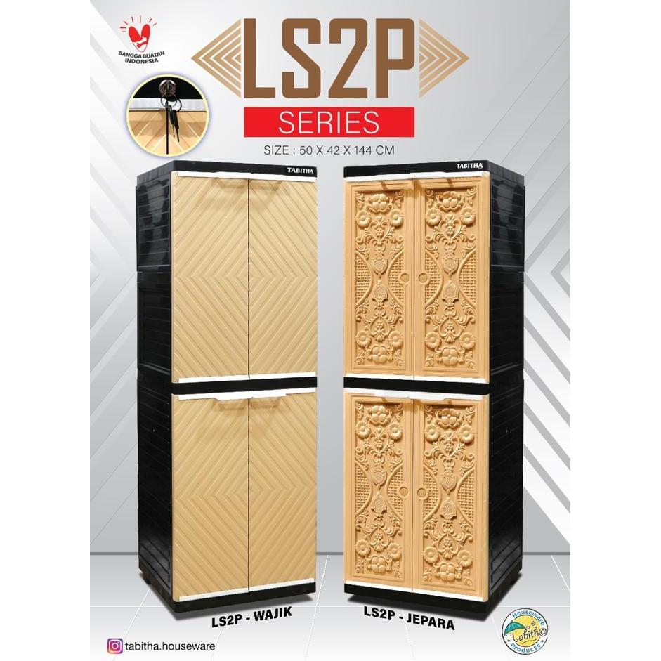 Lemari Plastik Tabitha Motif Jepara dan Wajik