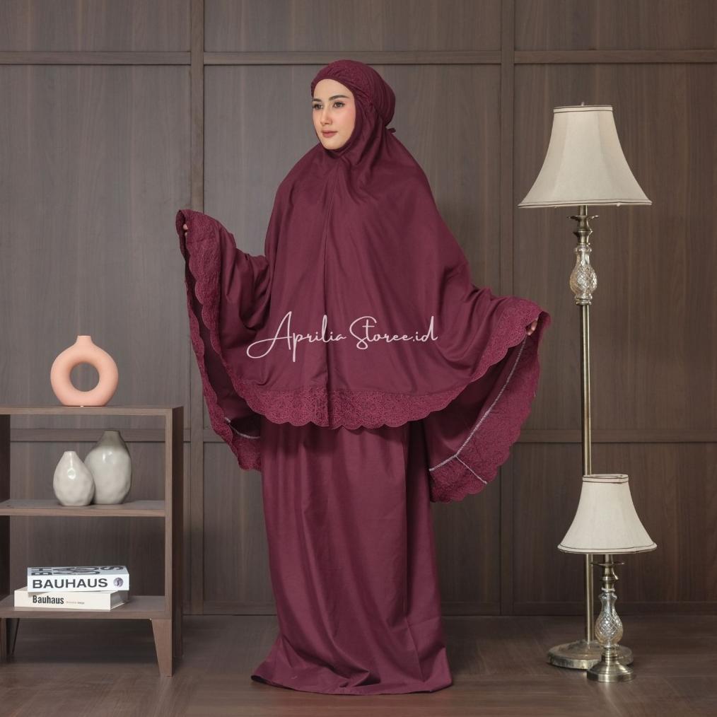 KHONJIELABS MUKENA DEWASA JUMBO KATUN PREMIUM FULL BORDIR SITI KHADIJAH MEWAH CANTIK BY APRILIA STOR