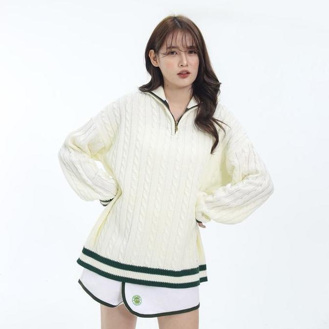 Langsungaja- Loony - Cable Polo Knit - Sweater