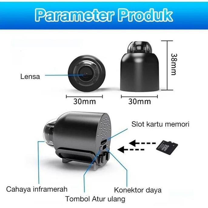 Kamera WIFI mini HD 1080p camera cctv kamera kecil camera mini bluetooth Kamera Pengintai Mini Spy H