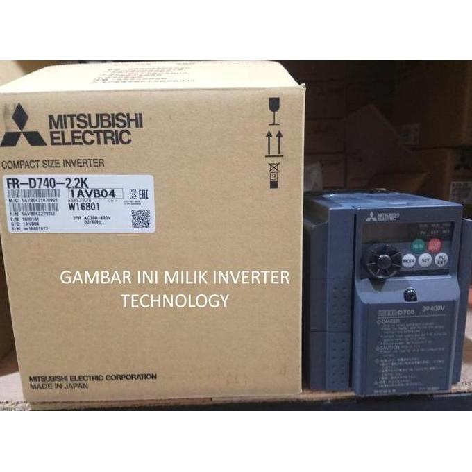 INVERTER MITSUBISHI FR-D740-2.2K 2.2 KW 380V FR D 740 2,2 KW D740