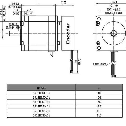 Nema 23 Closed-loop Stepper Motor Servo Motor 57HBS3401 96mm