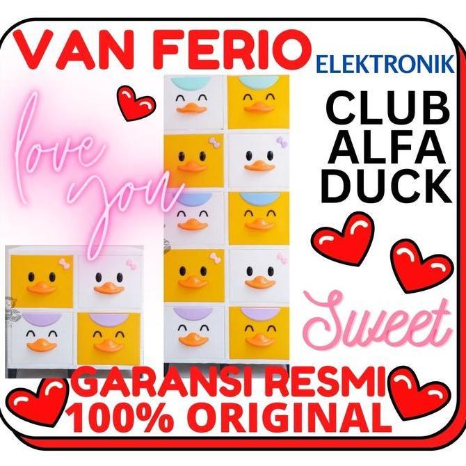 LEMARI PAKAIAN PLASTIK KARAKTER RAK SERBAGUNA DOUBLE CLUB ALFA DUCK