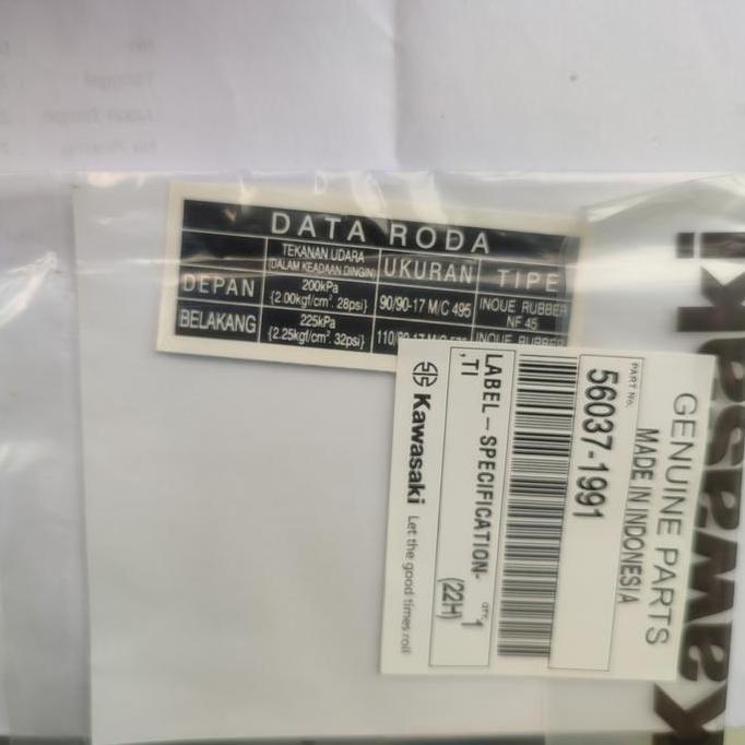 sticker stiker data roda ukuran ban ninja 150 r ss rr old new original kawasaki