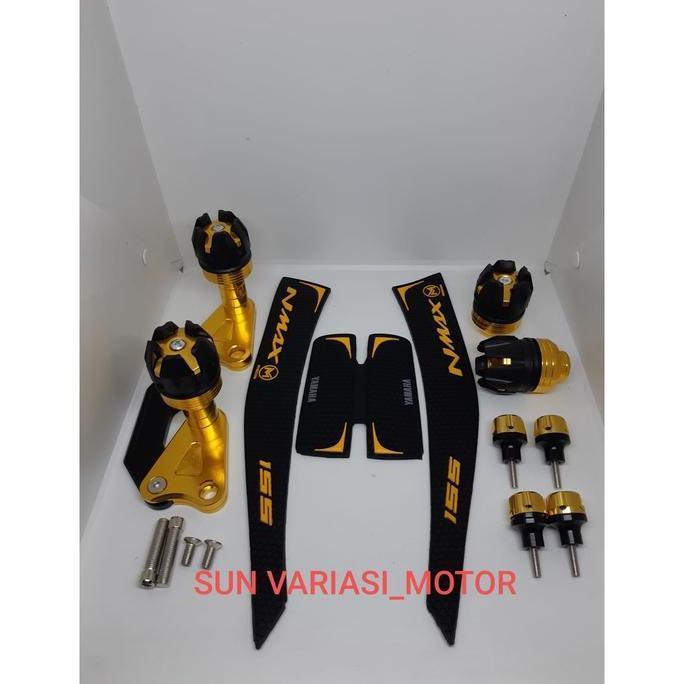 PAKET VARIASI NMAX TANKPAD NMAX OLD dan NMAX NEW + Slider Jalu Knalpot + Jalu As Roda + Baut Monel S