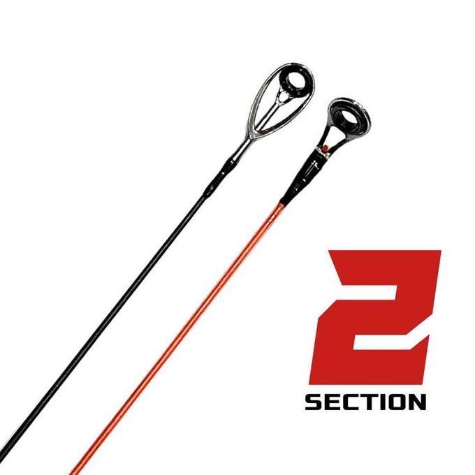 Joran Pancing Spinning Carbon Solid Action Ultralight 6-15 Lbs 2 Section Handle Metal Grip Dapat 2 S