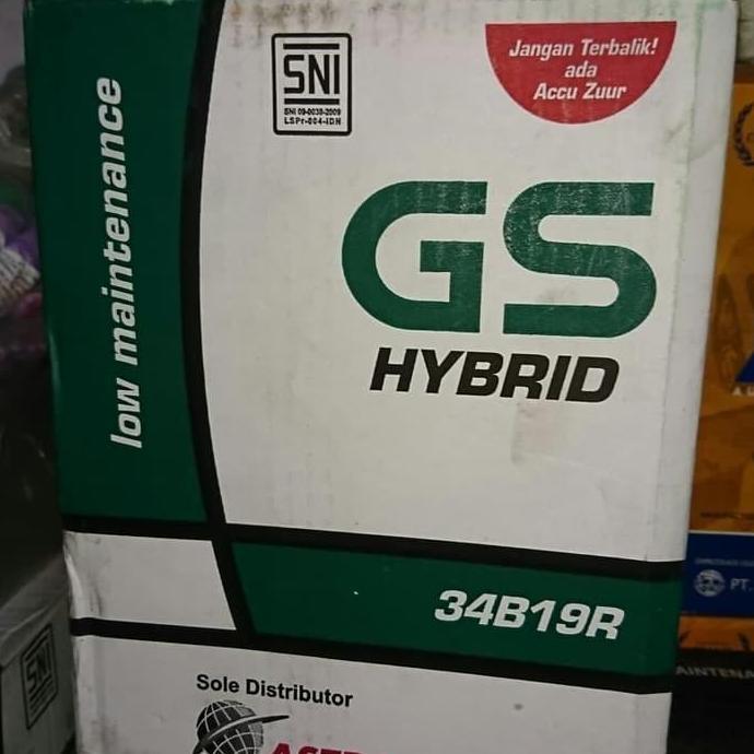 SALE - Aki mobil GS Astra 34B19R 34AH Hybrid [KHUSUS GOSEND] -63408