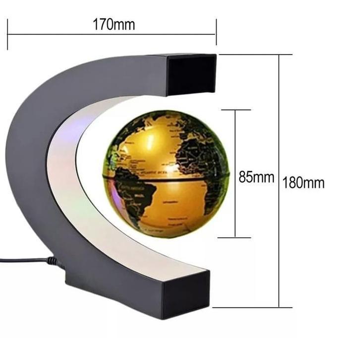 lampu dekorasi unik bola dunia melayang/magnetic levitation globe peta