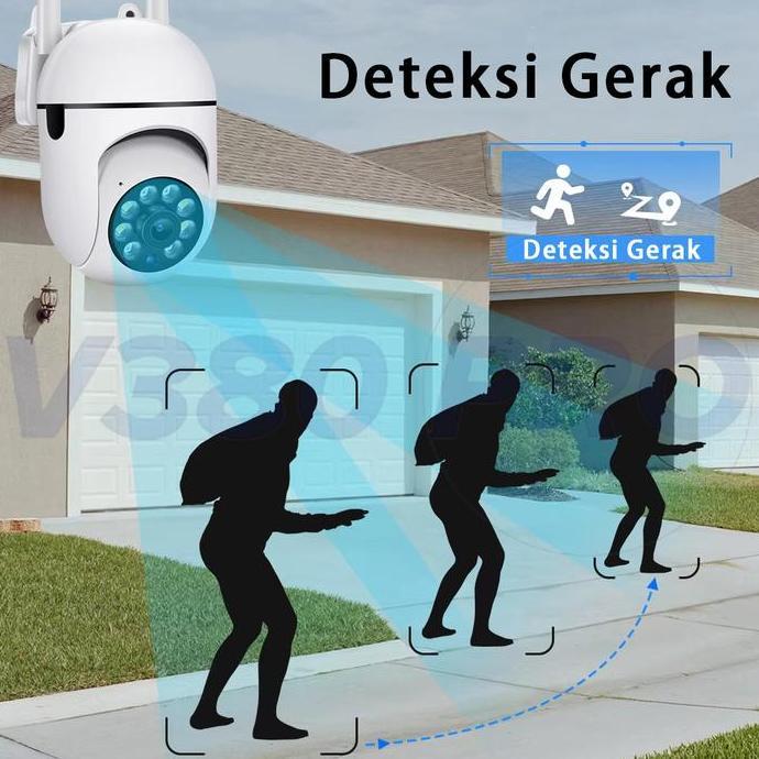 Sale [Paket Diskon] V380 Pro Cctv 1080P 64Gb Sd Card+5 Meter Adaptor Cctv Kable