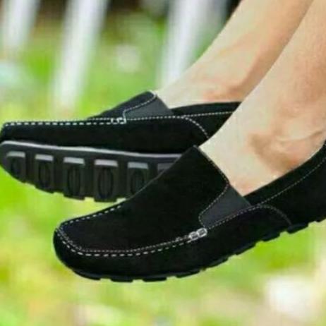 STYLE FASHION SEPATU KICKERS MX ONE SLIP ON SLOP HITAM CASUAL SANTAI PRIA KERJA SEKOLAH TANPA TALI K