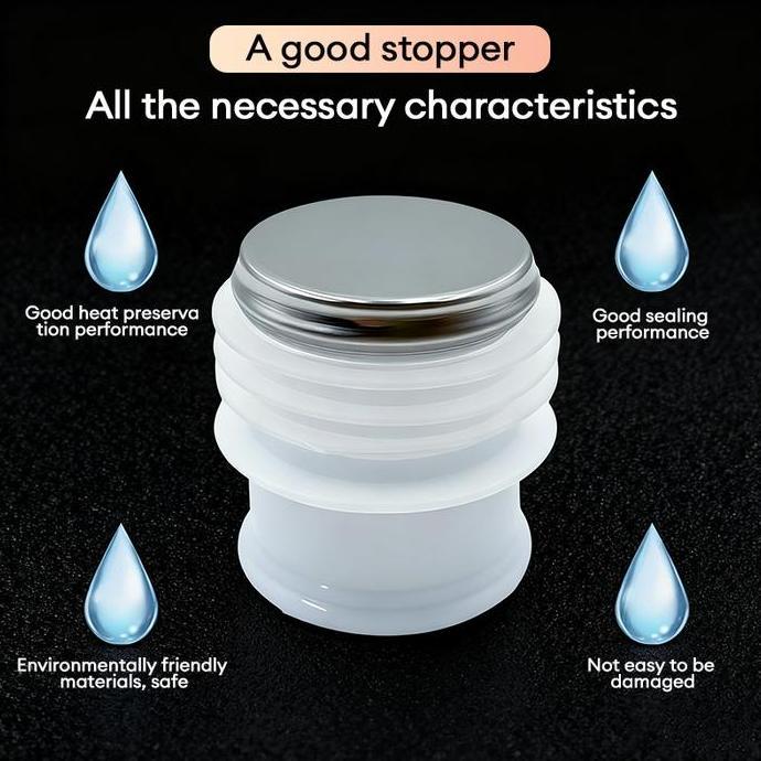 SYAUBAN [COD] Botol Vakum Sumbat Silikon Food Grade Sumbat Penyegel Termos Botol Termos Gabus