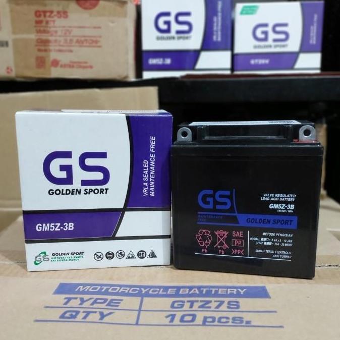 Aki Motor Supra Fit New / Lama, Supra 100cc GS GM5Z-3B MF Aki Kering