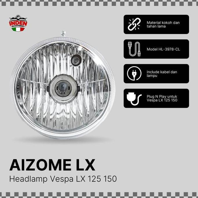 Headlamp Lampu Depan Orinal Piaggio Vespa LX 125 150