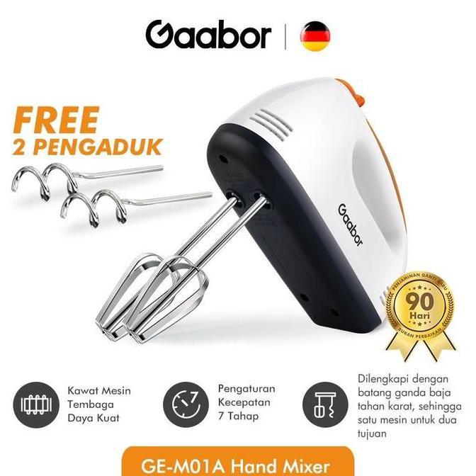 GAABOR HAND MIXER 100 WATT PENGOCOK TELUR STAINLESS