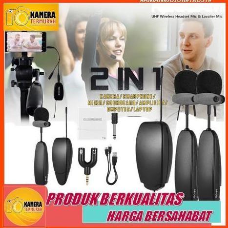 Microphone Mic Clip On Wireless Dual Smartphone HP PRANK 2