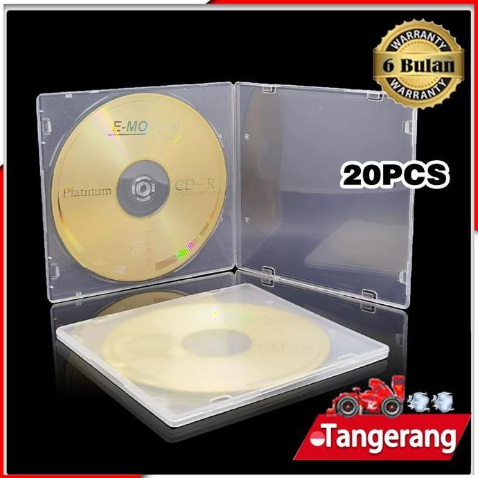 KIMDARY 20pcs Case Casing CD Slim Single / CD DVD Case / Kotak CD DVD