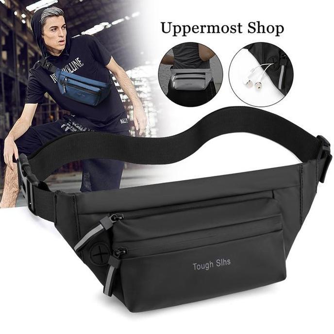 TAMPIL MODIS  Tas Selempang Import Pria Wanita Waistbag Pinggang Punggung Anti Air Waterproof Tough 