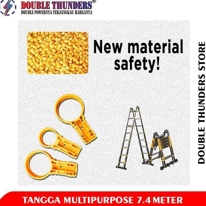 Sale Dt Yb3774 Tangga Lipat Double Teleskopik 3.7M + 3.7M 7.4 Meter Tangga  Spiral  Minimalis