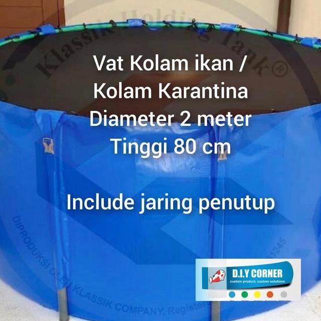 Kolom Vat D 2M T 80Cm Kolam Karantina Ikan Koi Kolam Teal Kolam Ikan