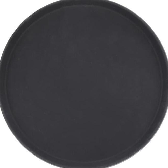Tray Nampan Baki Anti Slip Bulat 14 Inch 35Cm Hitam