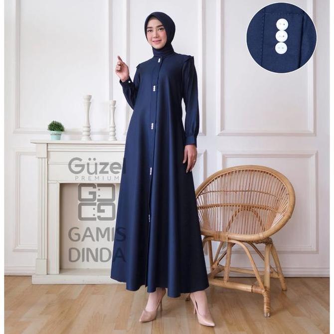 Termurah  Random Gamis Dinda Original Guzel Terbaru / Gamis Polos / Gamis Katun Toyobo Premium / Gam