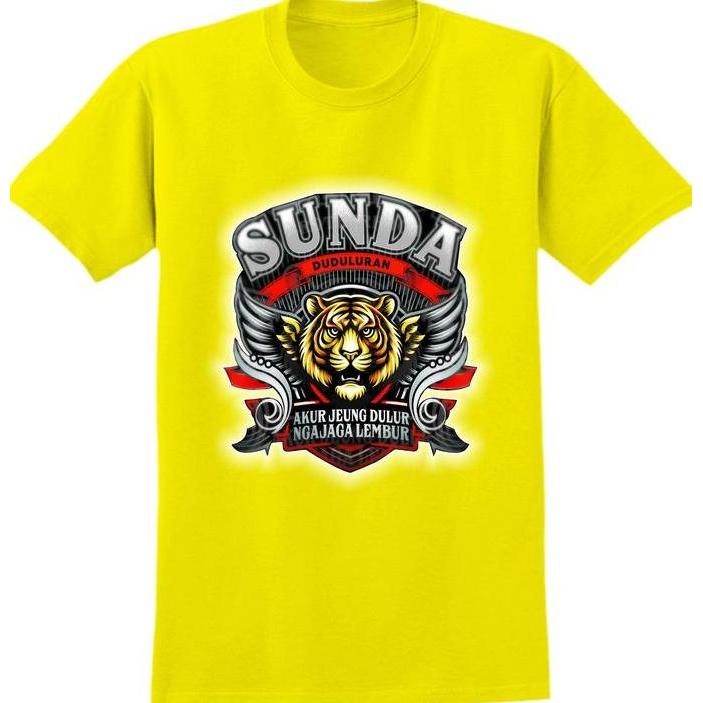 Fuku- Kaos Sunda Atasan Gambar Kata-Kata Oblong Cowok Dewasa Lengan Pendek Distro Katun Lembut Baju 