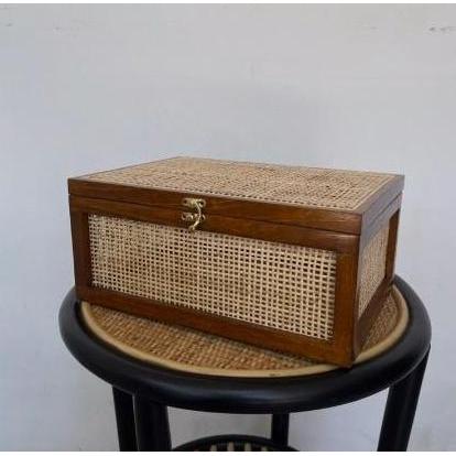 Rattan Box / Box Rotan besar / kotak penyimpanan serbaa/ Aesthetic